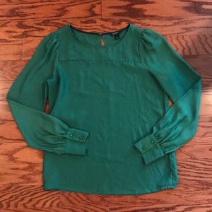 J. Crew emerald blouse. Size XS